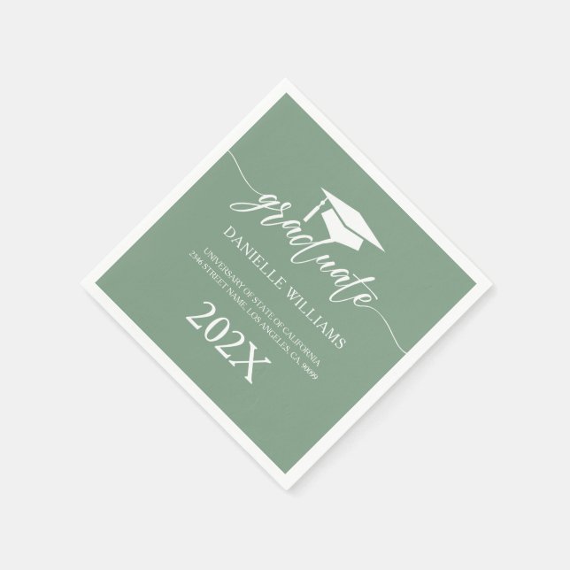 Elegante weiße Typografie im Hintergrund der Sage  Serviette (Ecke)