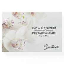 Elegante weiße und Lila Orchideen | Hochzeit