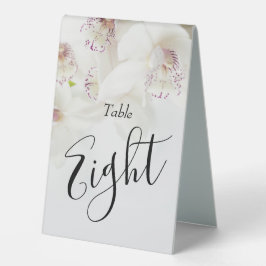 Elegante weiße und Lila Orchideen | Hochzeit Tischaufsteller