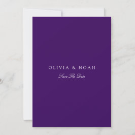Elegante, weiße und Lila Save the Date Karte für S
