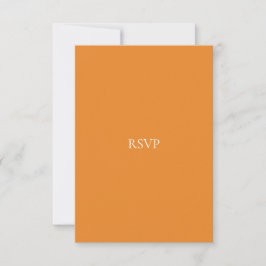 Elegante weiße und orange RSVP-Karte RSVP Karte