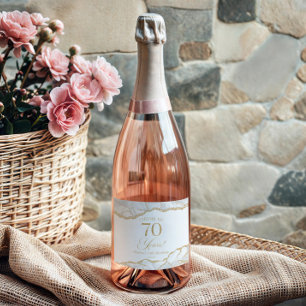 Elegante Weißgold-Achat-70.-Geburtstagsfeier