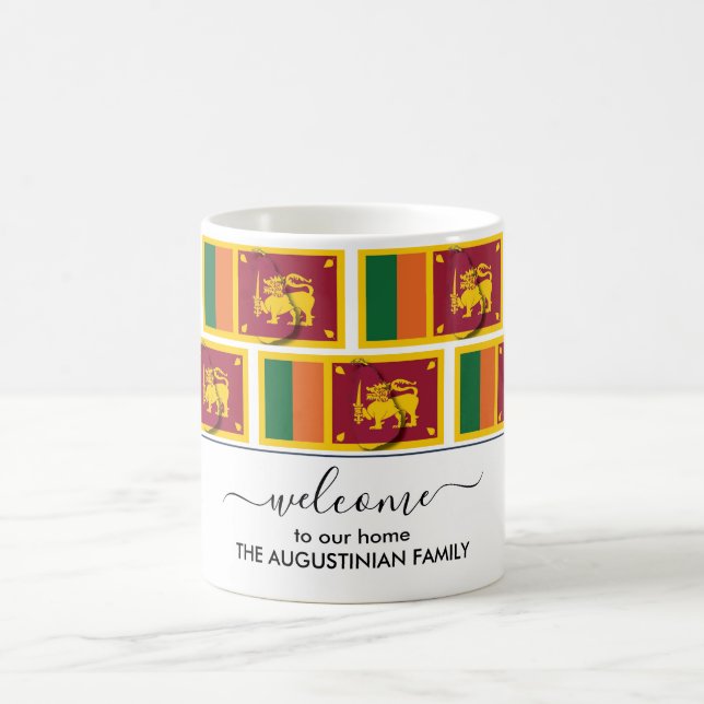 Elegante Welcome SRI LANKA FLAG Tasse (Mittel)