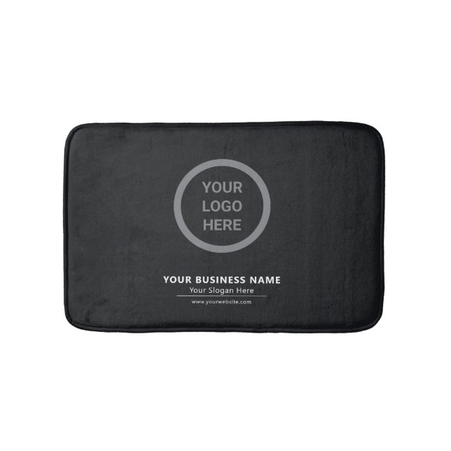 Elegante Werbung für Minimalistische Firmenlogos Badematte (Vorderseite)