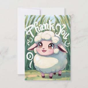 Elegante Whimsical Sheep Dankeskarte
