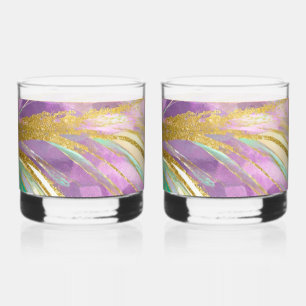Elegante Whiskygläser mit metallischem Design Whiskyglas