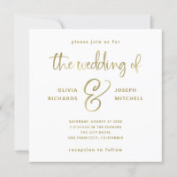 Elegante White and Imitate Gold Wedding