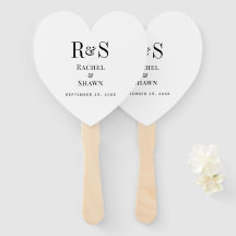 Elegante White & Black Chic Moderne Monogram Weddi