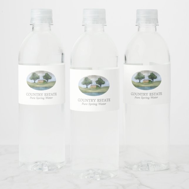 Elegante White Business Company mit Wasserzeichen (Flaschen)