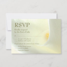 Elegante White Calla Lily RSVP Karte