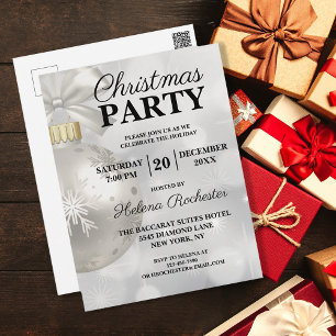 Élégante White Christmas Holiday Party Invitation