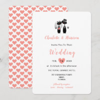 Elegante White Coral Niedlich Whimsy Black Cats Ho