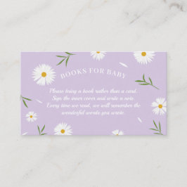 Elegante White Daisies Baby Duschbücher für Baby Begleitkarte