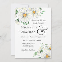 Elegante White Daisies Christliche Hochzeit