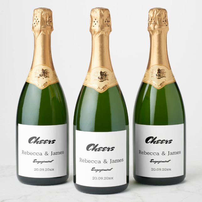 Elegante White Engagement Party-Favoriten (Flaschen)