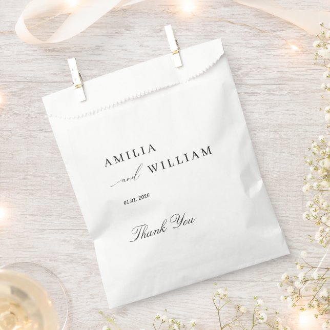 Elegante White Favor Bag für Hochzeit Geschenktütchen (Ausgeschnitten)