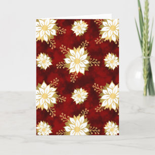 Elegante White Gold Poinsettia Blume Weihnachten