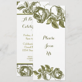 Elegante White Gold Rose - kundenspezifische Party Einladung