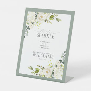 Elegante White Grey Green Floral Gelassen Liebe Sp Sockelschild
