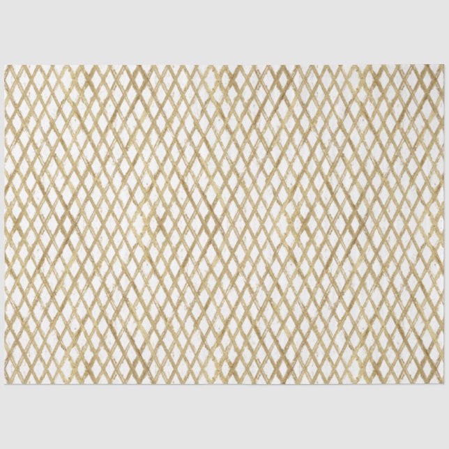 Elegante White Grunge Diagonal Stripes Luxus Seidenpapier (Vorderseite)