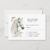 Elegante White Horse Boho Floral Wedding