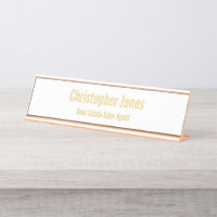 Elegante White Imitats Gold Office Führungskraft T