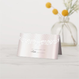 Elegante White Lace Floral Platzkarte
