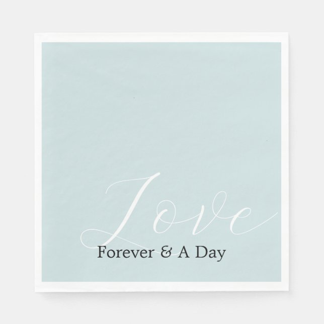 Elegante White Liebe Aqua Mint Wedding Serviette (Vorderseite)