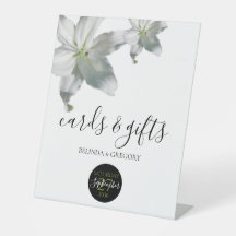 Elegante White Lilies Wedding Cards & Gifts