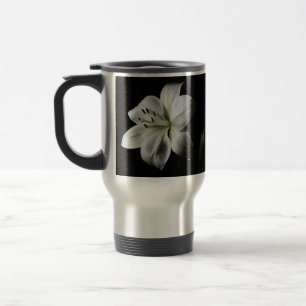 Elegante White Lily Travel Mug Reisebecher
