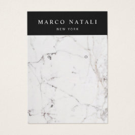 Elegante White Marble Earring Display Card