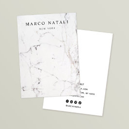 Elegante White Marble Earring Display Card