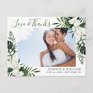 Elegante White Orchids Bohemisch Hochzeit Vielen D Postkarte