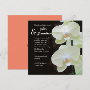 Elegante White Orchids Hochzeit Einladung