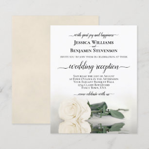 Elegante White Rose BUDGET Hochzeitsempfehlung ein