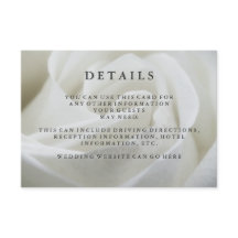 Elegante White Rose Wedding Gästedaten