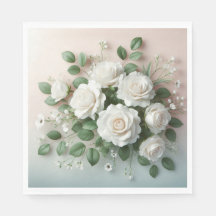 Elegante White Roses Wedding
