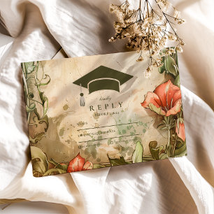 Elegante Wildblume Bloom Graduation Party RSVP Karte