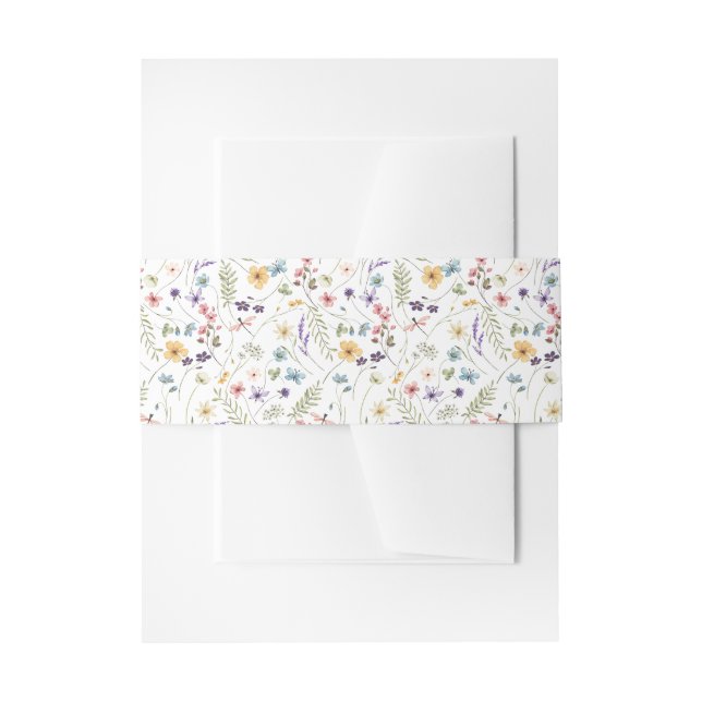 Elegante Wildblume Bloom Wedding Einladungsbanderole (Vorderseite Beispiel)