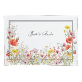 Elegante Wildblume Boho benutzerdefinierte Skriptn Kissenbezug