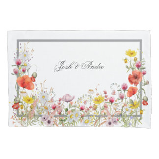 Elegante Wildblume Boho benutzerdefinierte Skriptn Kissenbezug