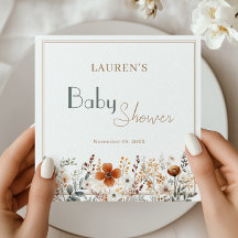 Elegante Wildblume Boho Gender Neutral Baby Shower