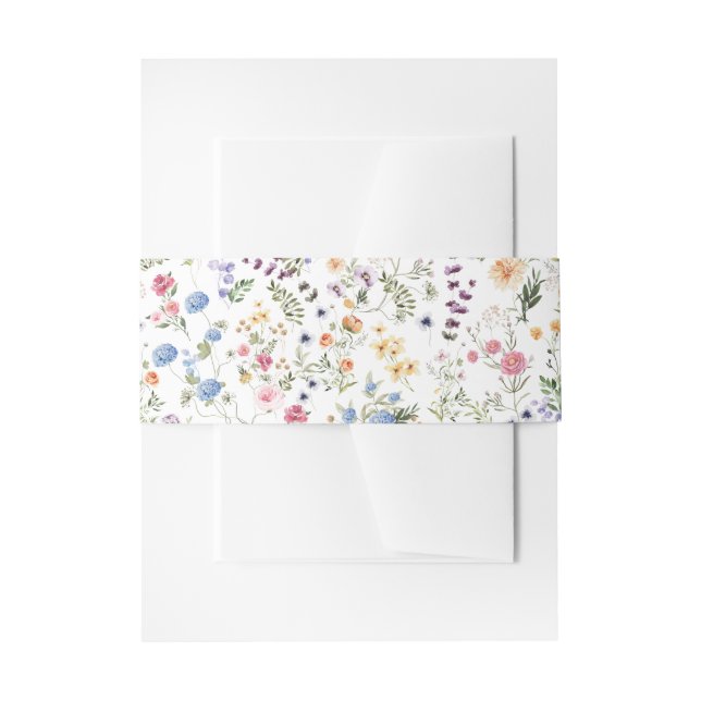 Elegante Wildblume Botanischer Garten Muster Einladungsbanderole (Vorderseite Beispiel)
