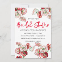 Elegante Wildblume Bridal Dusche Einladung