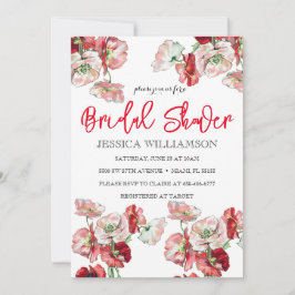Elegante Wildblume Bridal Dusche Einladung