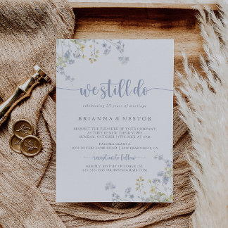 Elegante Wildblume, die wir noch immer überprüfen Einladung