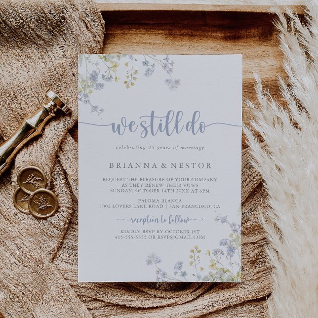 Elegante Wildblume, die wir noch immer überprüfen Einladung (Von Creator hochgeladen)