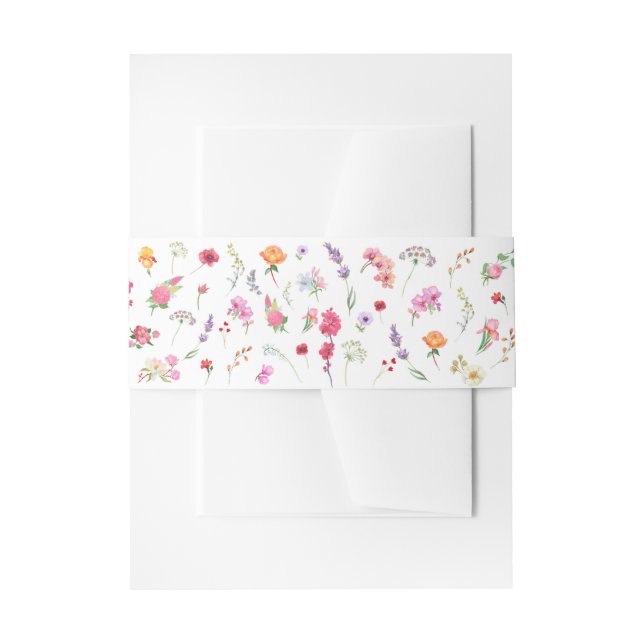 Elegante Wildblume Einladungsbanderole (Vorderseite Beispiel)
