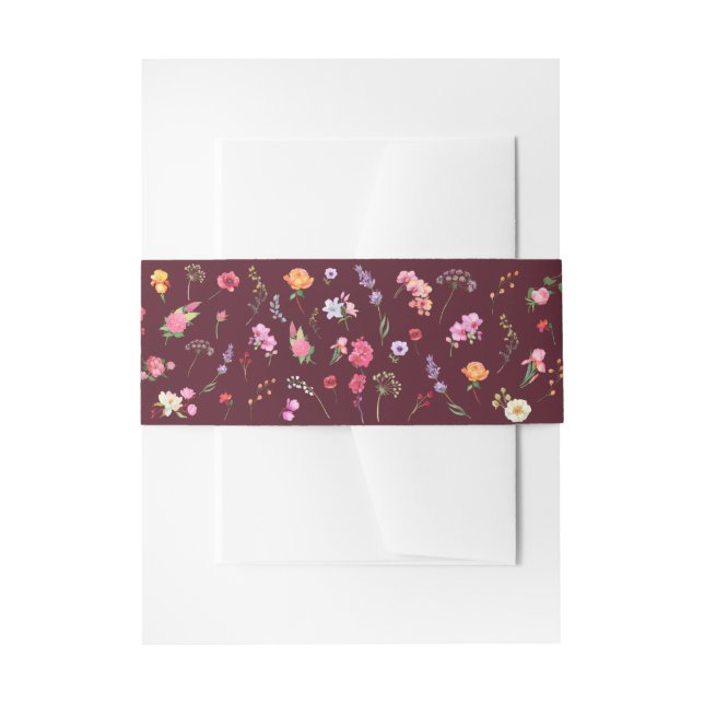 Elegante Wildblume Einladungsbanderole (Vorderseite Beispiel)