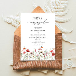 Elegante Wildblume Engagement Party Einladung